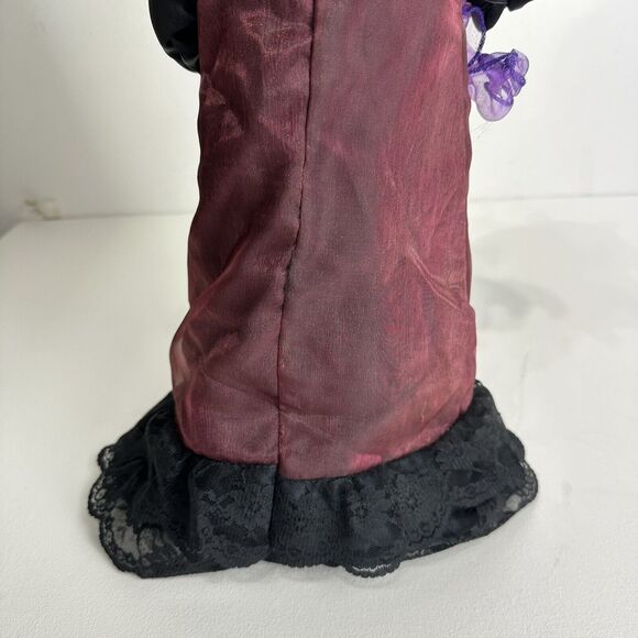 Vintage Dan Dee Collectors Choice Witch Table Top Tree Purple Dress Bat Broom - Picture 9 of 12